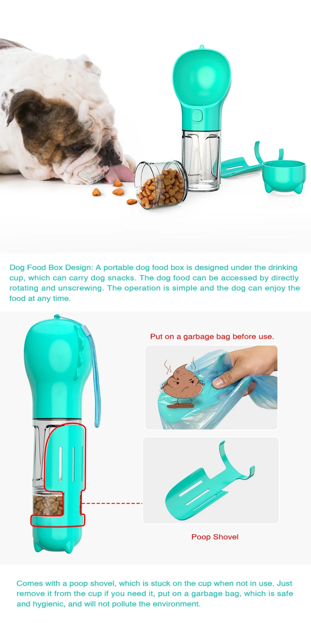 On-The-Go Paws Portable cat and dog water bottle